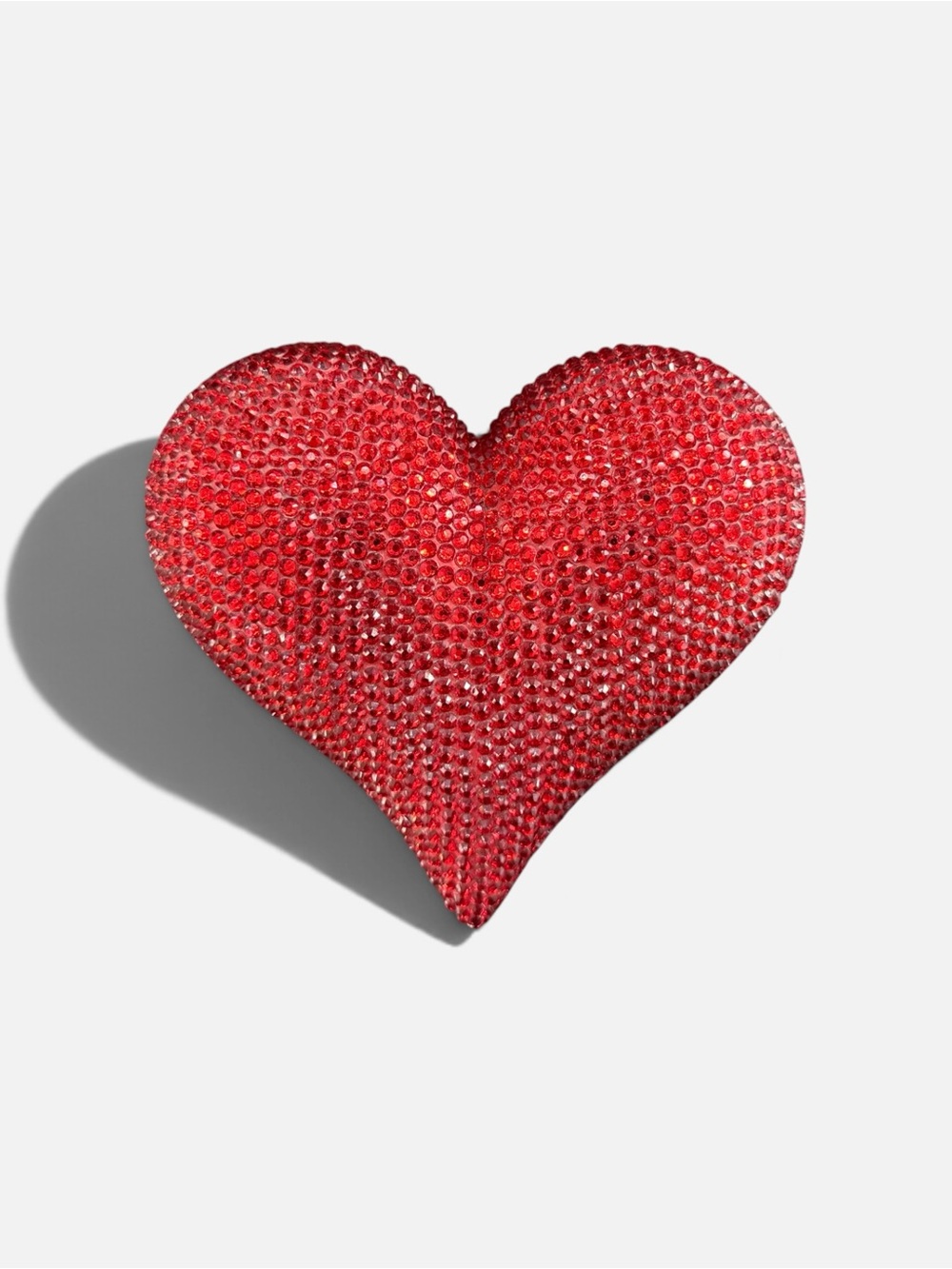 Red Crystal Heart Brooch - home decor
